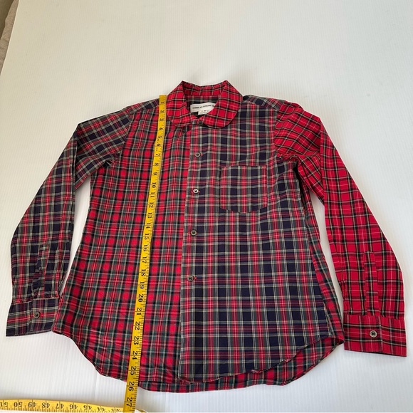 Authentic Comme des Garcons Girl Red Tartan Round Collar Shirt, M - Picture 8 of 10